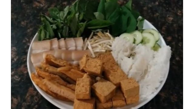 Vietnamese Bun Dau Mam Tom - Northern Cuisine
