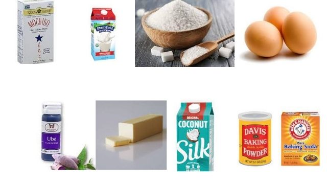 Ube Butter Mochi Recipe Ingredients