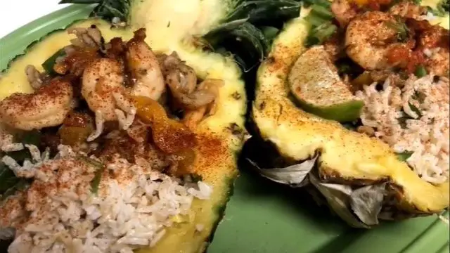 Jerk Chicken And Shrimp Pineapple Bowl Recipe