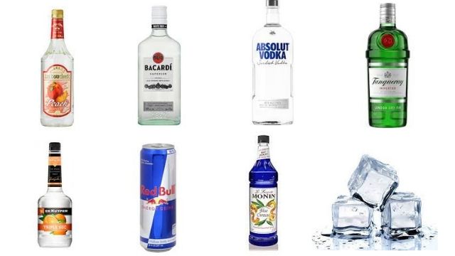 Blue Motorcycle Drink Recipe With Red Bull Ingredients