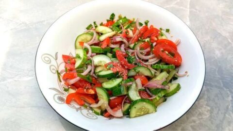 Cucumber Tomato Onion Salad Recipe