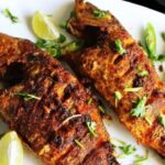 Grilled Fish For Carrots Salad As A Side Dish