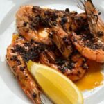 Grilled Shrimp For Asian Spicy Cucumber Salad As A Side Dish